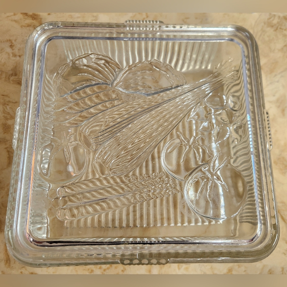 **Vintage** 1940's FEDERAL GLASS REFRIGERATOR DISH With LID